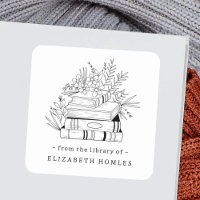 From the Library of Custom Name Books and Flower