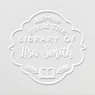 From The Library of Custom Name Personalized Book  Embosser