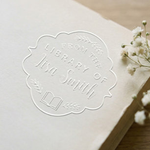 From The Library of Custom Name Personalized Book  Embosser