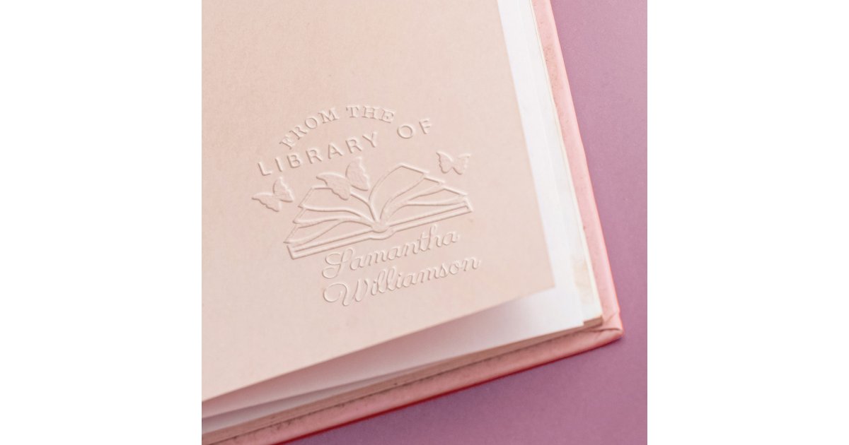 From The Library of Custom Name Personalized Book Embosser | Zazzle