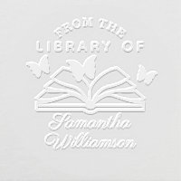  from The Library of, Ex Libris Book Stamp - Personalized  Embosser for Book Lovers and Collectors, Book Embosser, Personalized  Embosser Stamp for Library Owners