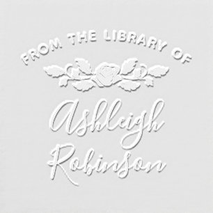From The Library of Custom Name Script   Chic Rose Embosser