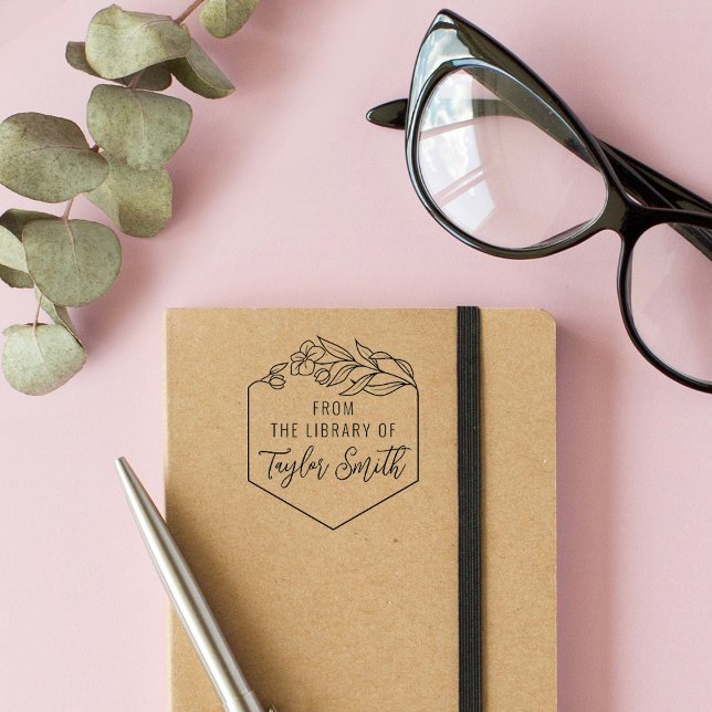 FROM THE LIBRARY OF Custom Name  Self-inking Stamp (Creator Uploaded)