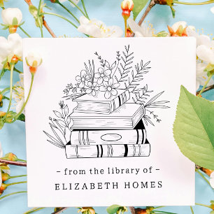 From the Library of Custom Quote Books and Flower Rubber Stamp