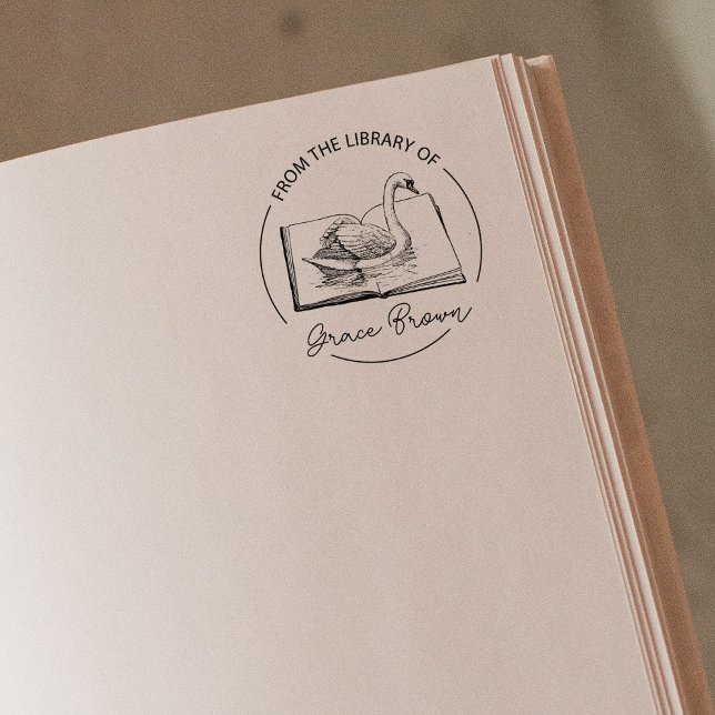 From the Library Of, Cute Sawn Book Rubber Stamp (Creator Uploaded)