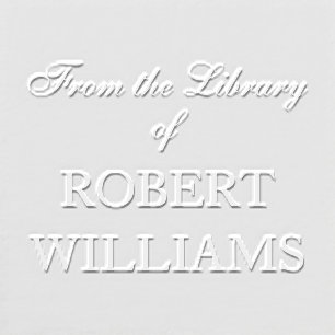 From The Library Of Elegant Bookplate Classic Embosser