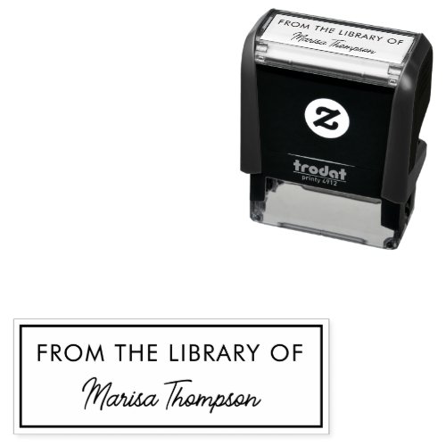 From the Library of Ex Libris Library Book Modern Self_inking Stamp
