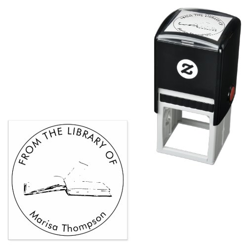 From the Library of Ex Libris Library Book Self_inking Stamp
