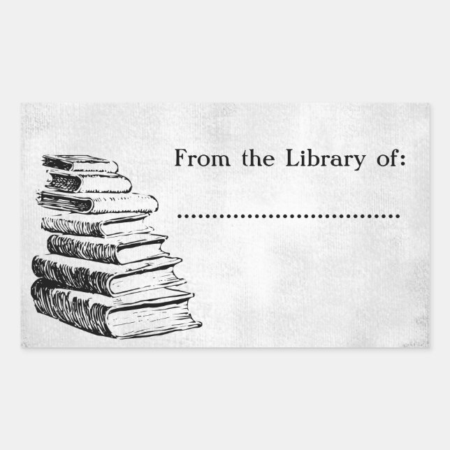 From the Library of Faux Canvas Custom Bookplate (Front)