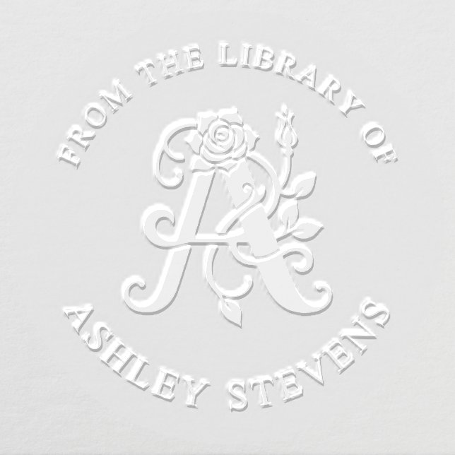 From The Library Of Floral Initial A Embosser (Design)