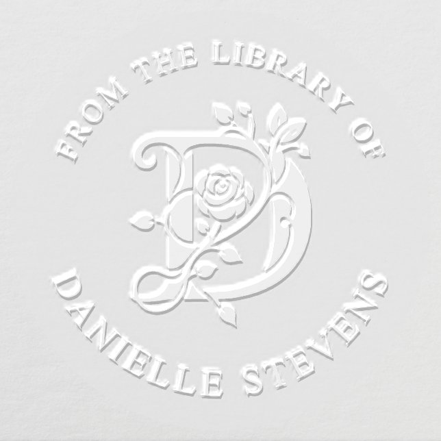 From The Library Of Floral Initial D Embosser (Design)