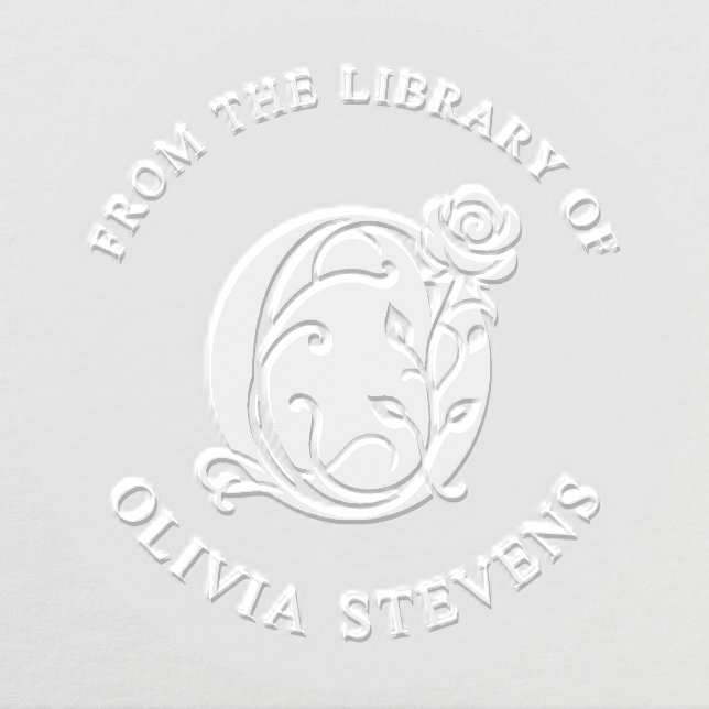 From The Library Of Floral Initial O Embosser (Design)