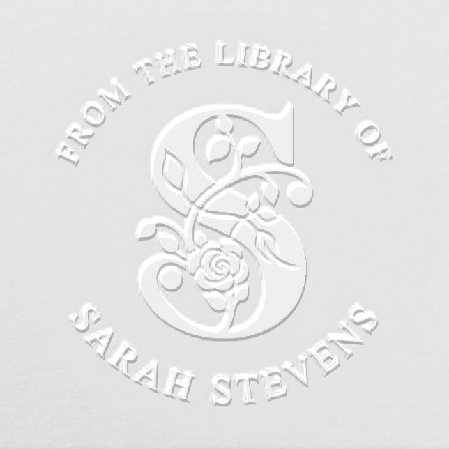 From The Library Of Floral Initial S Embosser (Design)