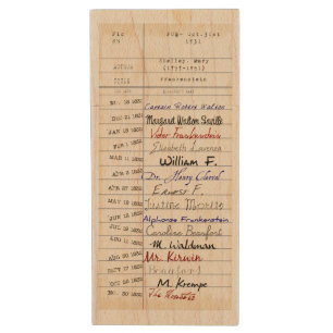 From the Library of Frankenstein Wood USB Flash Drive