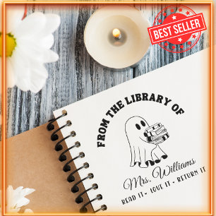 From The Library Of Funny Ghost Teacher Book Self-inking Stamp