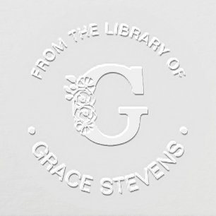 From The Library Of Initial G Embosser