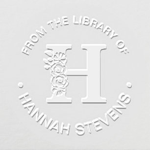 From The Library Of Initial H Embosser