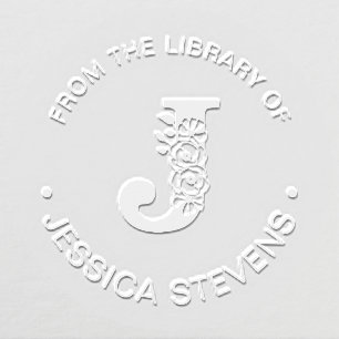 From The Library Of Initial J Embosser