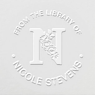 From The Library Of Initial N Embosser