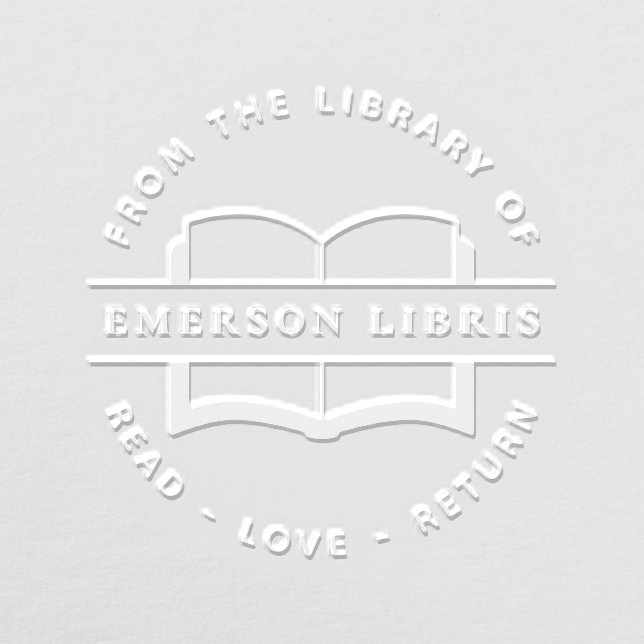 From The Library Of | Modern Book Owner Name Embosser (Design)