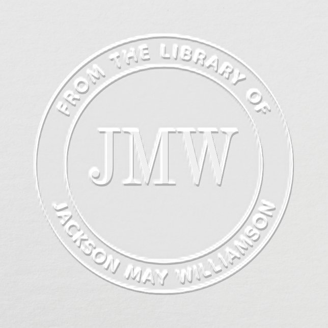 From the Library of, Monogram, Name, Custom  Embosser (Design)