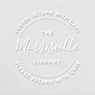 From The Library Of Name Please Return With Care Embosser