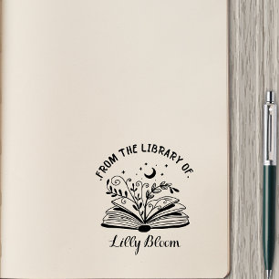 From the Library Of – Personalized Name Rubber Stamp