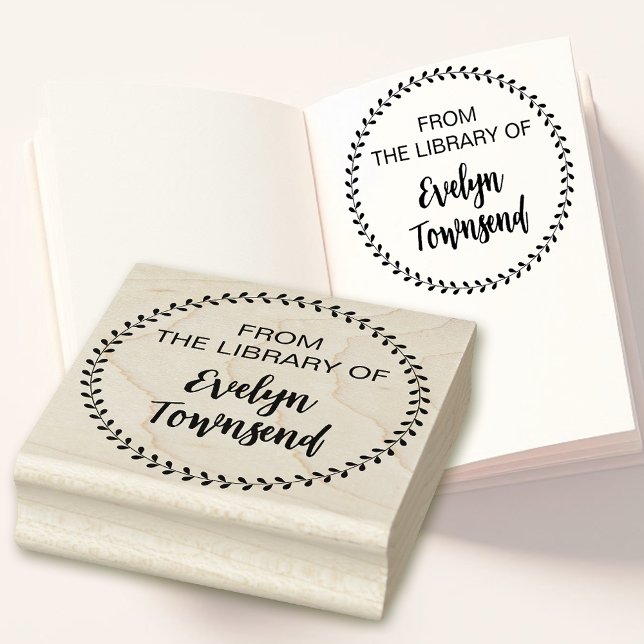 From the Library Of Real Signature Personalized Rubber Stamp (📚 Stamp your signature style on every book! ✍️)