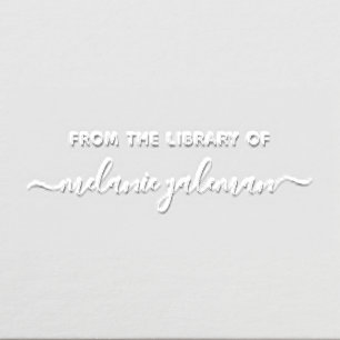 From The Library Of Simple Script Name Embosser