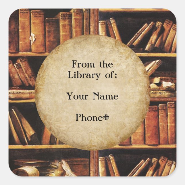 From the Library of... Square Sticker (Front)