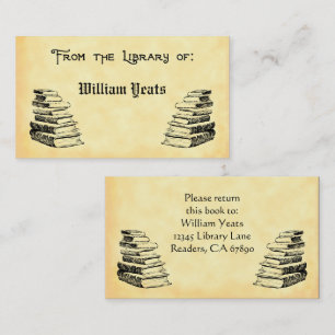 From the Library of Vintage Books Bookplate Business Card
