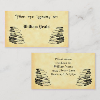From the Library of Vintage Books Bookplate Business Card