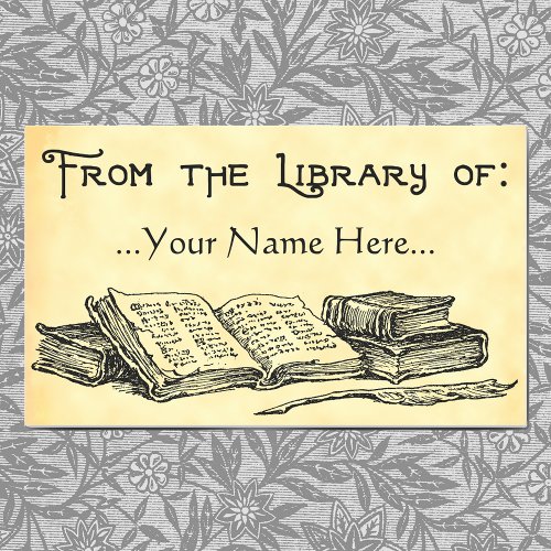 From the Library of Vintage Books Custom Bookplate