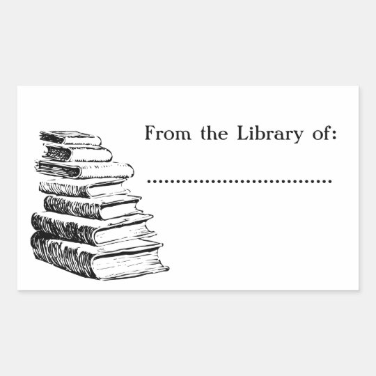 From the Library of Vintage Custom Bookplate | Zazzle