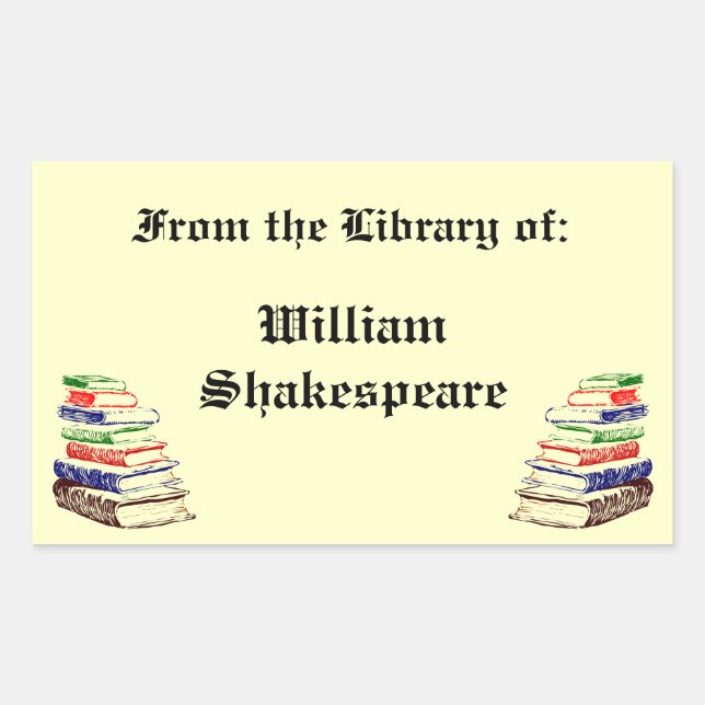 From the Library of Vintage Custom Bookplate (Front)