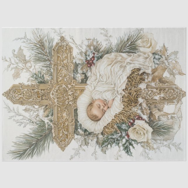 From the Manger to the Cross Tissue Paper (Front)