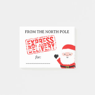 From the North Pole Express Delievery Christmas Post-it Notes