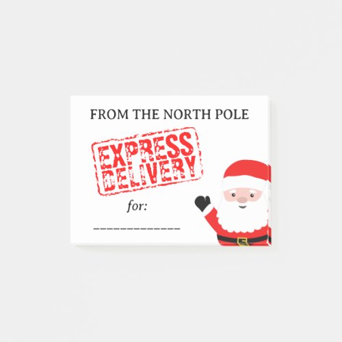 From the North Pole Express Delievery Christmas Post_it Notes