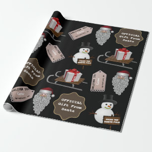 From The North Pole Personalized Santa Wrapping Paper