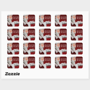 From the North Pole With Love - Santa Claus Square Square Sticker