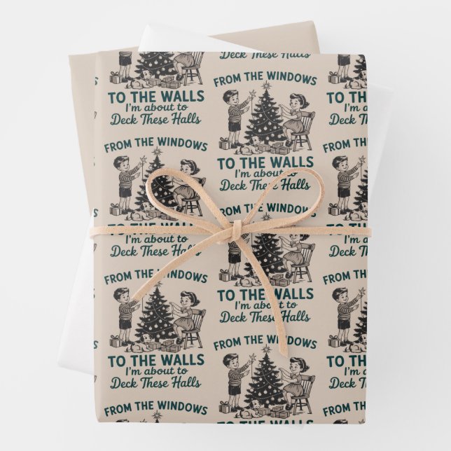 From The Windows to the Walls I'm About to Xmas Wrapping Paper Sheets (In situ)