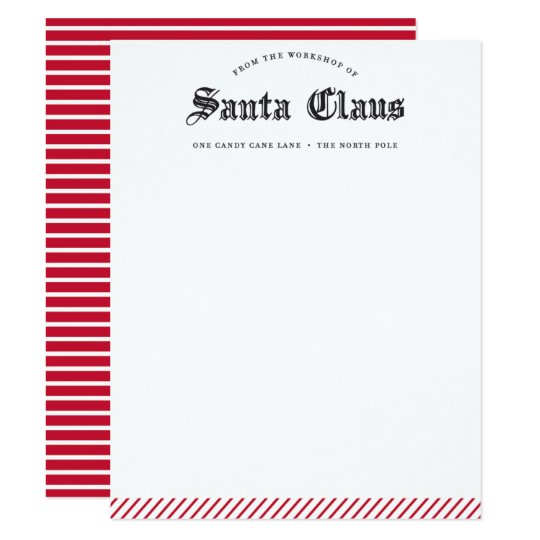 From The Workshop of Santa Claus Stationery, Card | Zazzle.com