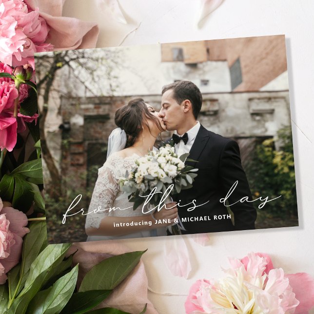From This Day Elopement Announcement Postcard (Creator Uploaded)