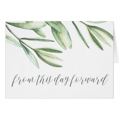 From This Day Forward Botanical Wedding Day Card