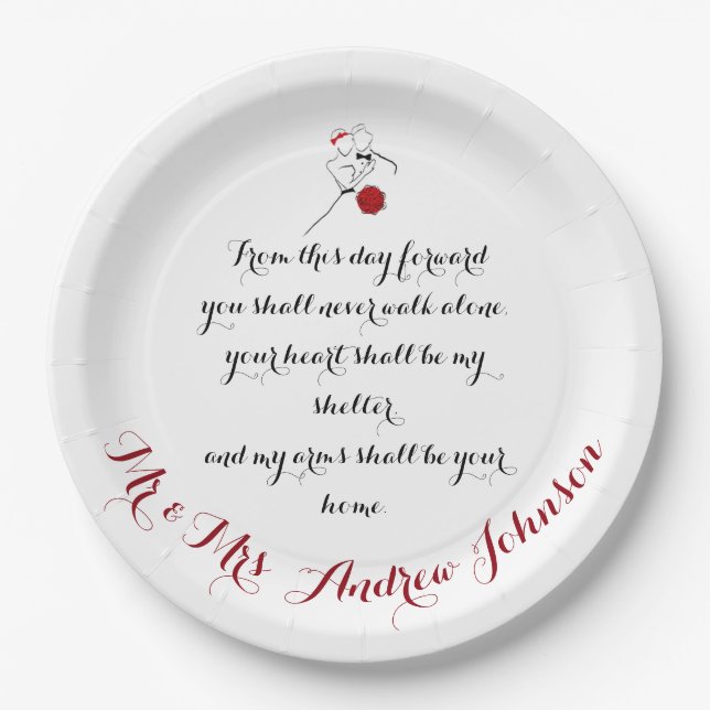 From this day Forward Paper Plates (Front)