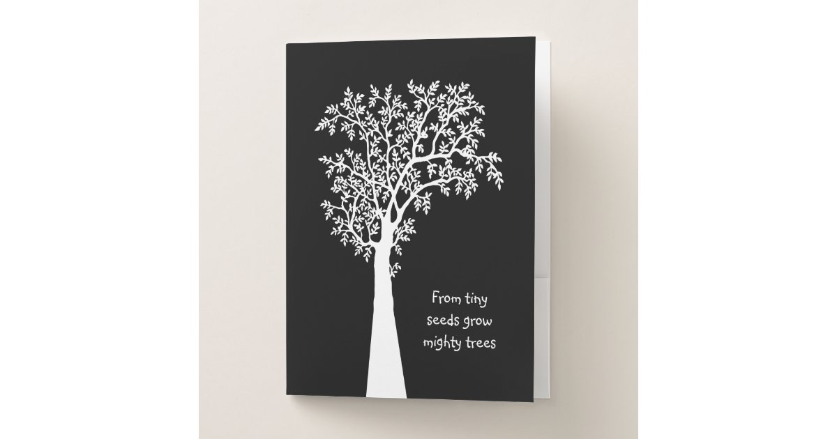 From Tiny Seeds Grow Mighty Trees Awesome Teacher Pocket Folder | Zazzle