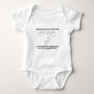 From Tryptophan To Serotonin (Chemistry Humor) Baby Bodysuit
