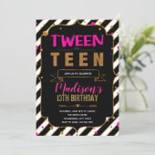 From tween to teen theme invitation (Standing Front)