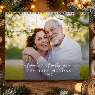 From Two a Family Grew Family Photo Grandparents Calendar