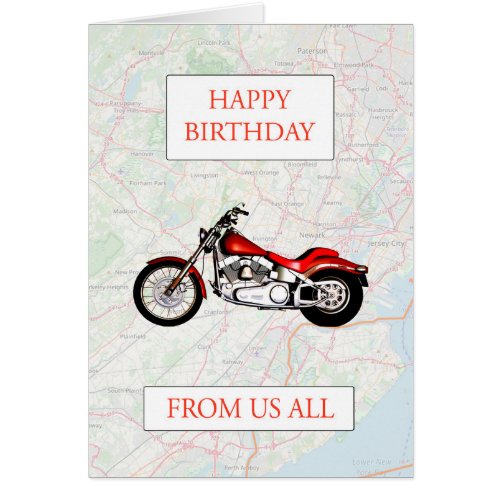 From Us All Map and Motorbike Birthday